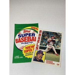 1984 Topps Super #21 Reggie Jackson California Angels Jumbo Baseball Card